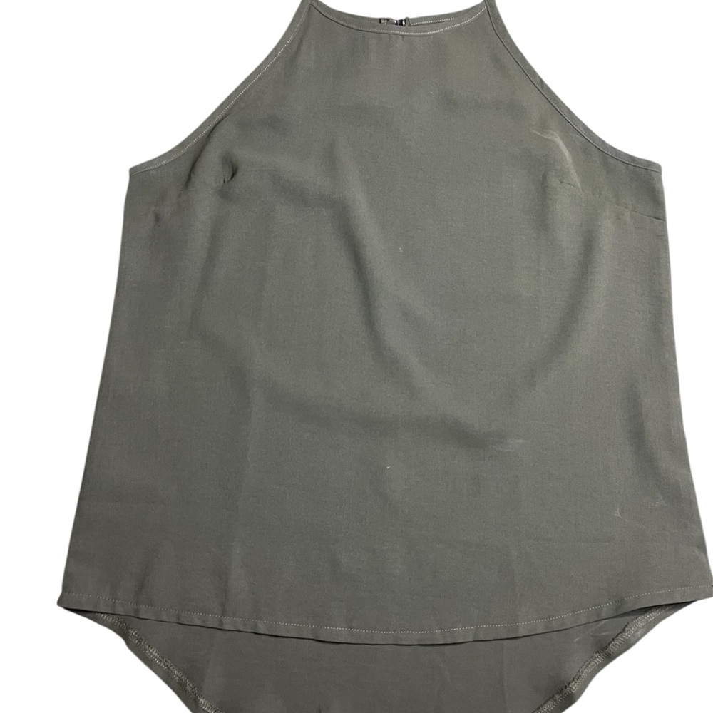 Women's Olive Green Sleeveless Top